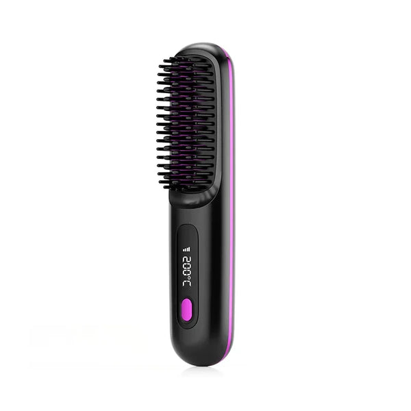 Styling Brush Pro - Draadloze Stijlborstel - Zwart + LCD + power battery - Maanmode -